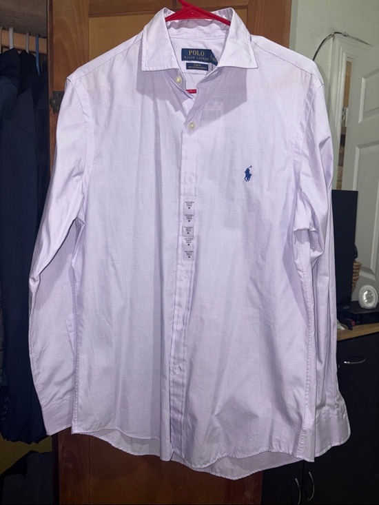 Polo Ralph Lauren Other - Polo by Ralph Lauren Men's Pale Lilac Dress Shirt with Navy Pony slim fit